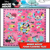 Disney Minnie Mouse Daisy Duck EVA Foam Mat, Cool Summer Interlocking EVA Foam Flooring Tiles, Pink, 36 x 36 Inches