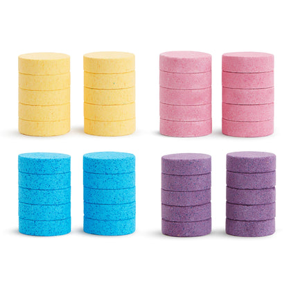 Munchkin® Color Buddies Moisturizing Bath Water Color Tablets, 40 Pack, Yellow/Pink/Blue/Purple