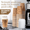 Disposable Coffee Cups with Lids 12 oz (50 Pack) - To Go Paper Coffee Cups for Hot & Cold Beverages, Coffee, Tea, Hot Chocolate, Water, Juice - Eco Friendly Cups