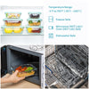 Vtopmart 8 Pack Glass Food Storage Containers , Meal Prep , Airtight Bento Boxes with Leak Proof Locking Lids, for Microwave, Oven, Freezer and Dishwasher, BPA Free