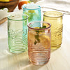 Glaver's Set Of 4 Original Mason Collins Glasses Assorted Colored Drinking Glasses For Juice, Cocktails, Beverage Glass Cups, Hand Wash. (Original Mason Colored 20 OZ)