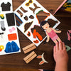 Petit Collage Magnetic Dress Up Best Friends - Magnetic Game Board with Mix and Match Magnetic Pieces, Ideal for Ages 3+ - Includes 2 Scenes and 49 Creative Magnetic Pieces