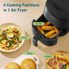 COSORI Small Air Fryer Oven 2.1 Qt, 4-in-1 Mini Airfryer, Bake, Roast, Reheat, Space-saving & Low-noise, Nonstick and Dishwasher Safe Basket, 30 In-App Recipes, Sticker with 6 Reference Guides,Grey