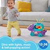 Fisher-Price Toddler Learning Toy Poppin Triceratops Dinosaur Pull-Along Ball Popper with Smart Stages for Ages 1+ Years