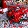 Aliceset 9 Pcs Christmas Wreath Storage Container 30 Inch Clear Wreath Storage Bags Plastic Artificial Garland Container with Dual Zippers and Handles for Xmas Thanksgiving Holiday (Red)