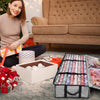 ProPik Wrapping Paper Storage Containers | Gift Wrap Organizer Under Bed 41x14x6 Fits 18-24 Rolls Fit Up to 40 Long Roll Wrap Storage Box Holder with Pockets for Ribbon Bows Etc (Gray)