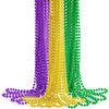 JOYIN 12 PCS Mardi Gras Beads Necklace, Green Purple Gold Metallic Mardi Gras Decorations Necklace Beads, Mardi Gras Accessories Throws Beads Bulk for Mardi Gra Party Favor