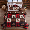 Great Bay Home Bedding Set, Lodge Bedspread Size Quilt with 2 Shams, Cabin 3 Piece Reversible All Season Quilt Set, Rustic Quilt Coverlet Bed Set, Stonehurst Collection, Red/Black, King
