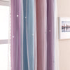 XiDi Rainbow Bedroom Curtains for Kids Room Decor, Blackout Curtains for Unicorn Wall Decals, Purple Princess Curtains 63 Inches Long 34 Wide 1 Panel