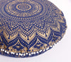 Popular Handicrafts Mandala Round Hippie Floor Pillow Cover | 100% Cotton Luxury, Artisan Room Décor for Your Living Room, Bedroom | Screen Printed Design 32