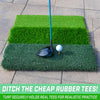 GoSports Tri-Turf XL Golf Practice Hitting Mat - Huge 24 Inch x 24 Inch for Optimal Practice