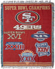 Northwest Company NFL San Francisco 49ers Woven Tapestry Throw Blanket, 48