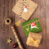 RUSPEPA Christmas Wrapping paper - Brown Kraft Paper with Red and Green Pattern For -Christmas Elements Collection-6 Roll-30Inch X 10Feet Per Roll